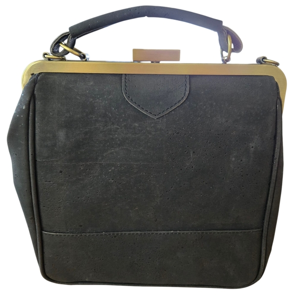 Laflore Paris Bebebark Cork Handbag Clutch - Black - Picture 2 of 7